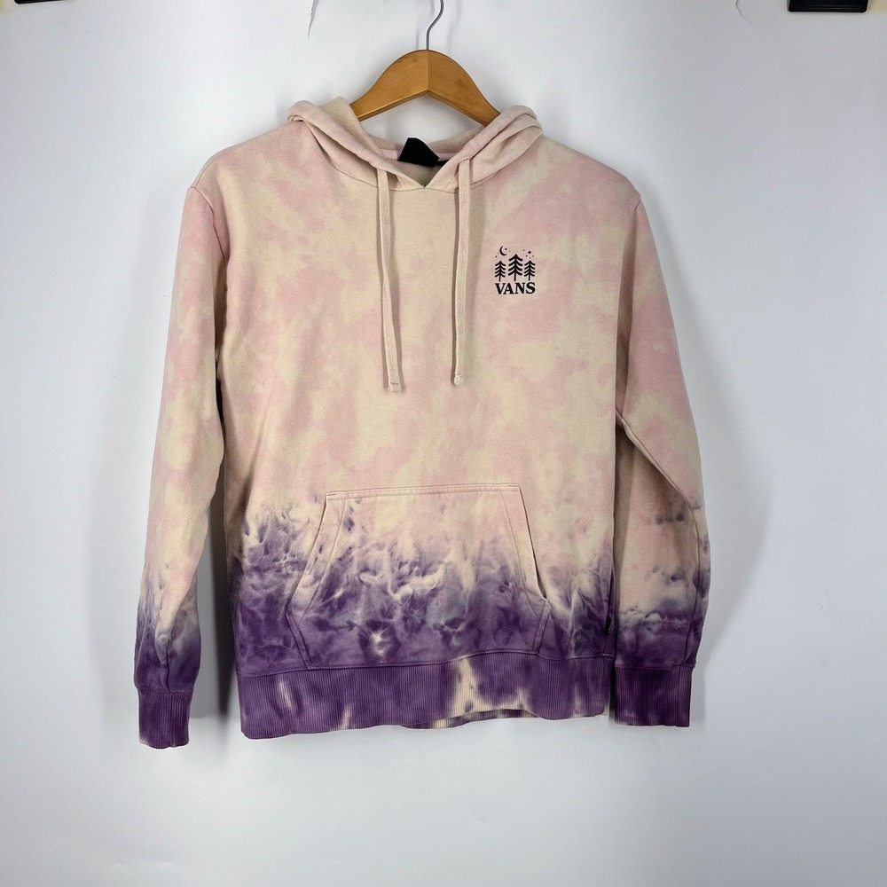 Vans Womens Tie Dye Hoodie Pink Purple Lost At Last Graphic‎ Sweatshirt Small